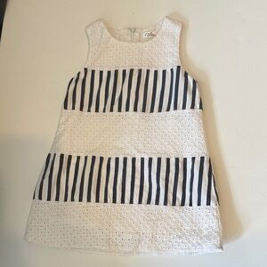 White and Navy European Dress